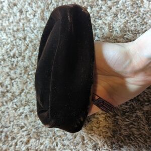 Chocolate Brown Union Made Vintage Pillbox Velvet Hat